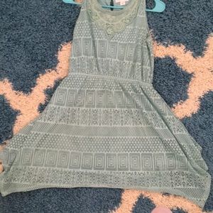 Turquoise lace dress